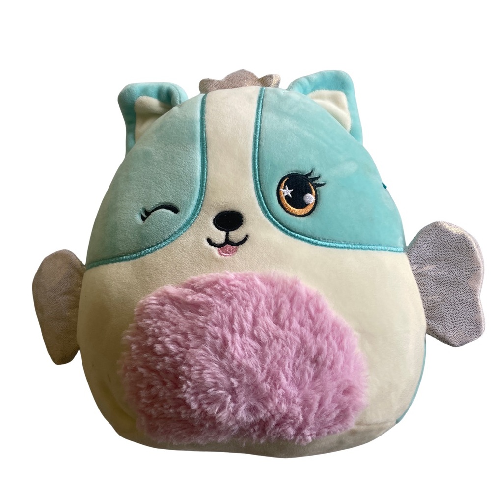 Squishmallows Aqua, Cream & Pink Cute Animal Plush